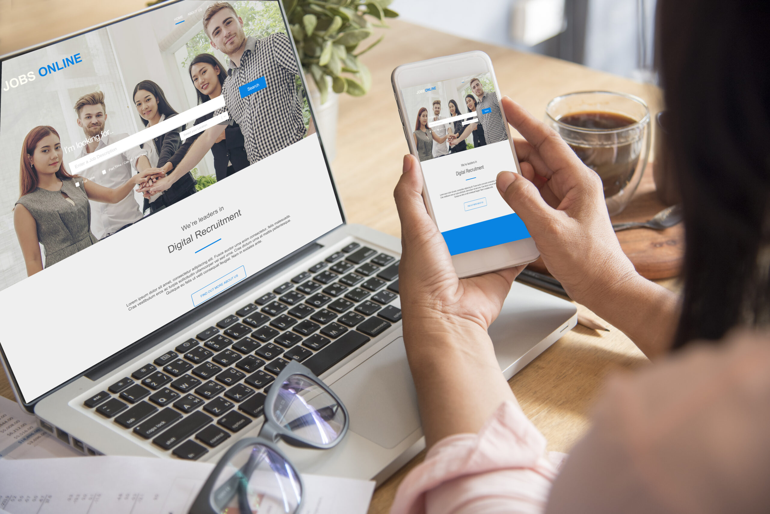 Happiness Asian Woman working from home using laptop online meeting in home office